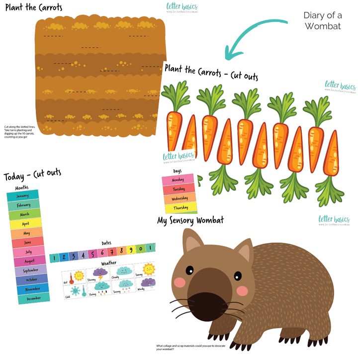 Diary of a Wombat visual schedule