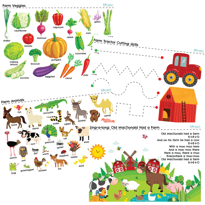 farm play printables and worksheets
