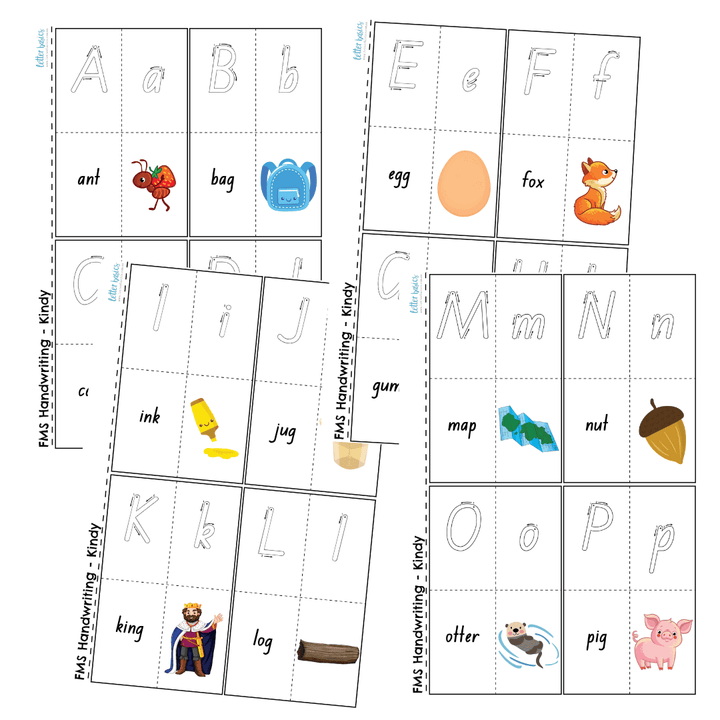 Upper and lowercase matching cutting cards