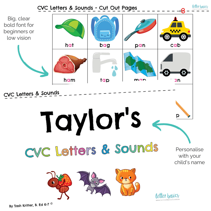 LARGE PRINT: Stage 1: Letter Sounds and CVC Words