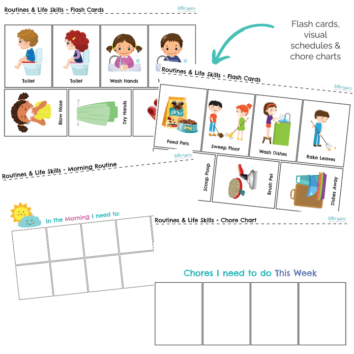 chore charts to get kids helping around the house