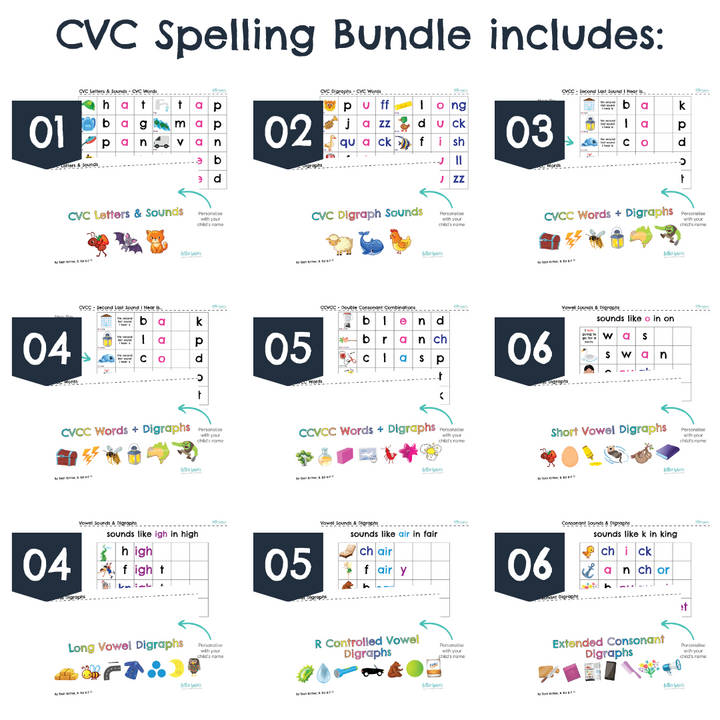 CVC spelling homeschool resources and printables
