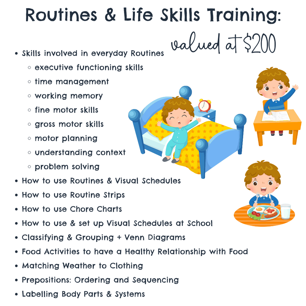 Daily Routines and Visual Schedules video training topics 