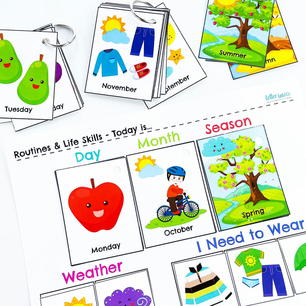 Weather Report and Routines Templates for Autism and ADHD